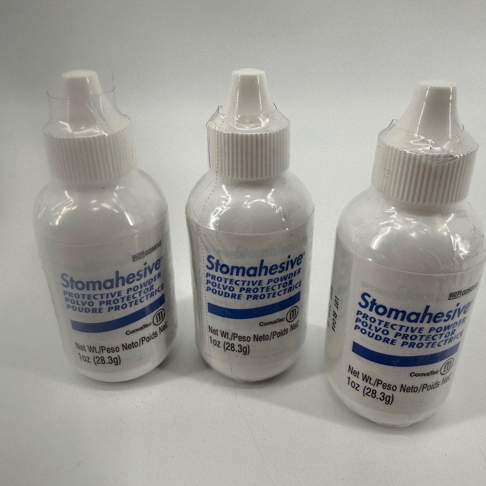 3 Pack ConvaTec‎ Stomahesive Protective Powder 1oz 28.3g REF 025510 Ostomy Care